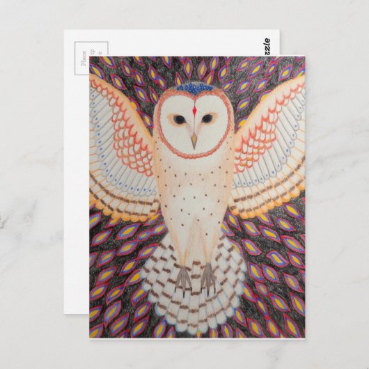 Postkarte Eule Briefkaart (Voorkant / Achterkant)