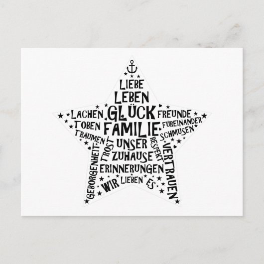 Postkarte "FAMILIENSTERN" Briefkaart (Voorkant)