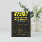 Postkarte „Friendship Highscore“ Briefkaart (Staand voorkant)