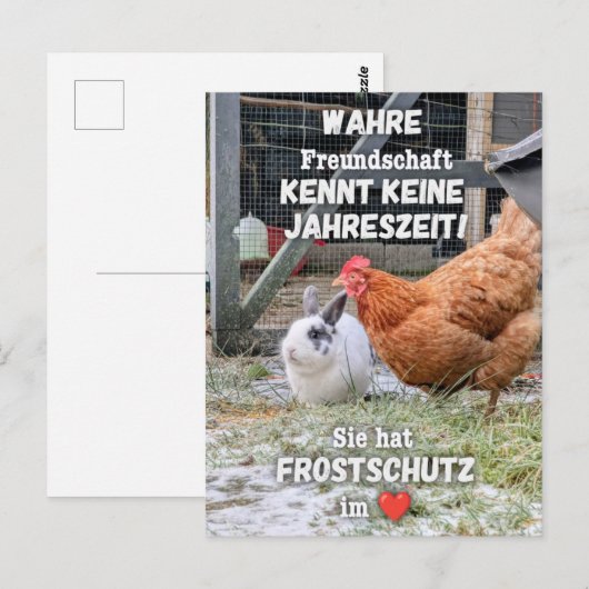 Postkarte „Frostschutz im Herzen“ Briefkaart (Voorkant / Achterkant)
