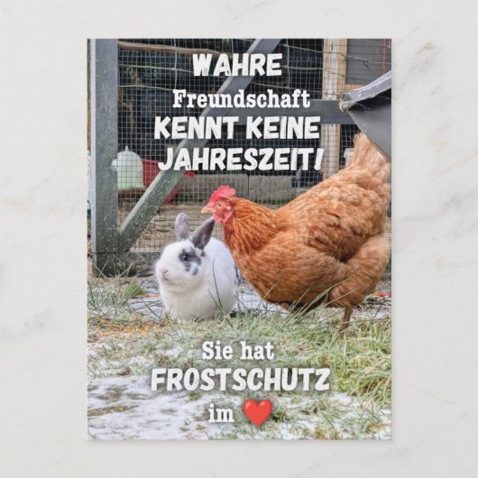 Postkarte „Frostschutz im Herzen“ Briefkaart (Voorkant)