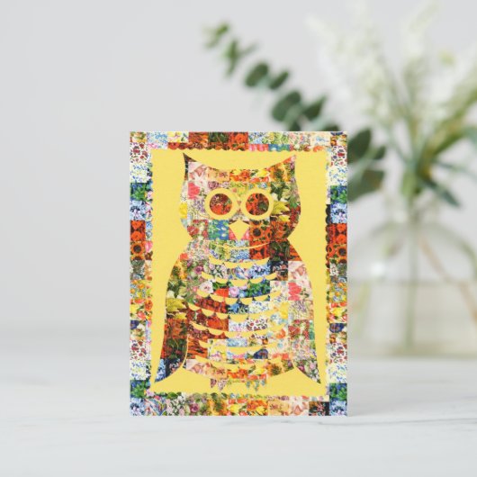 Postkarte Frühlings Eule Briefkaart (Staand voorkant)