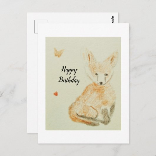 Postkarte Fuchs Briefkaart (Voorkant / Achterkant)