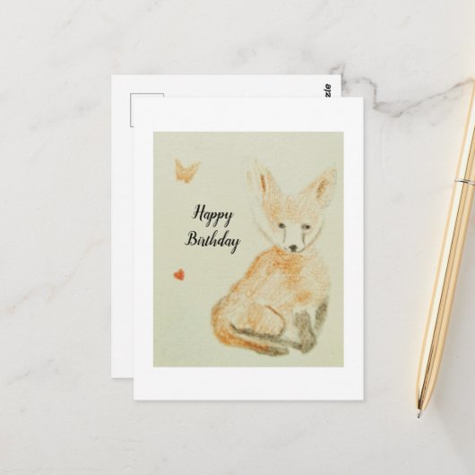 Postkarte Fuchs Briefkaart (Voorkant / Achterkant in situ)