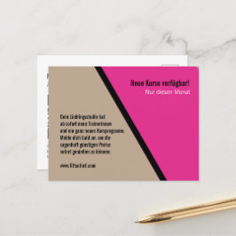 Postkarte für Mailings Fitness Studio und Trainer Briefkaart