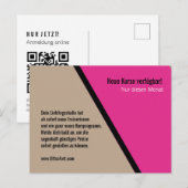 Postkarte für Mailings Fitness Studio und Trainer Briefkaart (Voorkant / Achterkant)