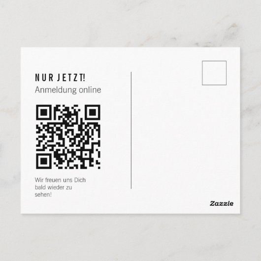 Postkarte für Mailings Fitness Studio und Trainer Briefkaart (Achterkant)