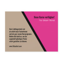 Postkarte für Mailings Fitness Studio und Trainer