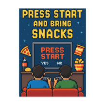 Postkarte für Retro-Gamer-Freunde