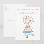 Postkarte Geburtstag Happy Birthday Lieblingsbitch Briefkaart (Voorkant / Achterkant)