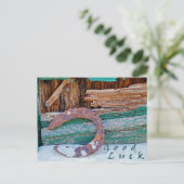 Postkarte "Good Luck" Briefkaart (Staand voorkant)