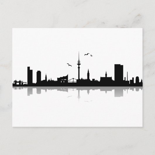 Postkarte Hamburg Skyline Briefkaart (Voorkant)