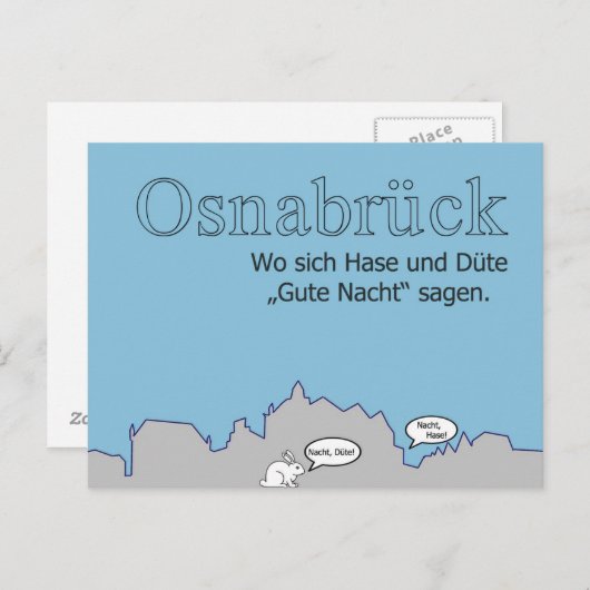 Postkarte Hase en Düte Briefkaart (Voorkant / Achterkant)