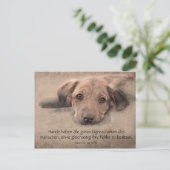 Postkarte Hundewelpe mit Zitat Briefkaart (Staand voorkant)