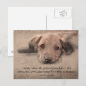 Postkarte Hundewelpe mit Zitat Briefkaart (Voorkant / Achterkant)