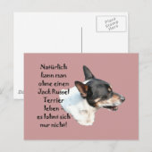 Postkarte "Jack Russel Terrier" Briefkaart (Voorkant / Achterkant)