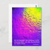 Postkarte    "Licht" Briefkaart (Voorkant / Achterkant)