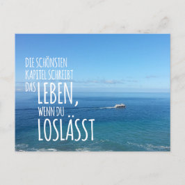 Postkarte „Loslassen“ mit Blick auf das weite Meer Briefkaart