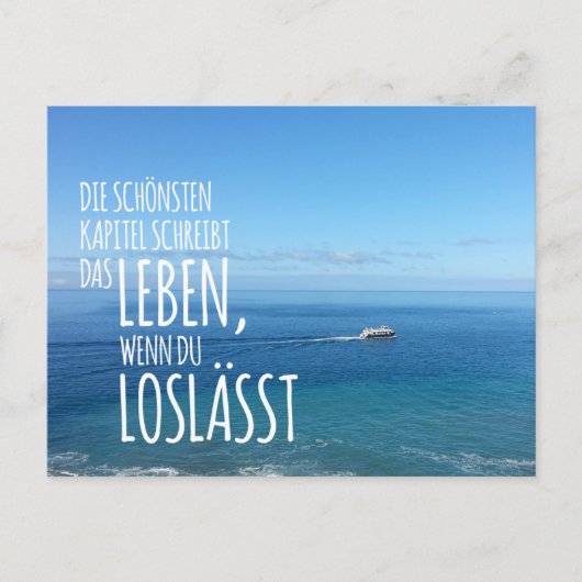 Postkarte „Loslassen“ mit Blick auf das weite Meer Briefkaart (Voorkant)