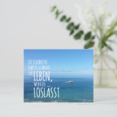 Postkarte „Loslassen“ mit Blick auf das weite Meer Briefkaart (Staand voorkant)