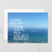Postkarte „Loslassen“ mit Blick auf das weite Meer Briefkaart (Voorkant / Achterkant)