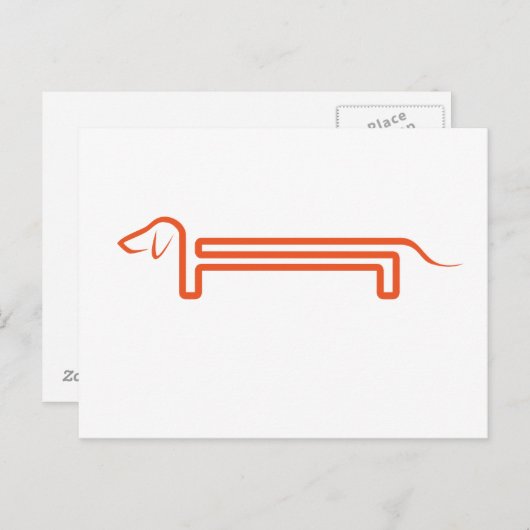 Postkarte mit Dackel Briefkaart (Voorkant / Achterkant)