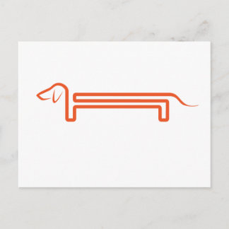 Postkarte mit Dackel Briefkaart