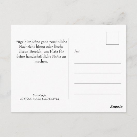 Postkarte mit eigenen Bildern gestalten Briefkaart (Achterkant)