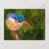 Postkarte mit handgemaltem Eisvogel Briefkaart (Voorkant)