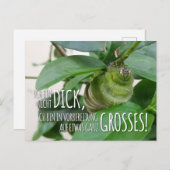 Postkarte mit Raupe & Humor  Briefkaart (Voorkant / Achterkant)