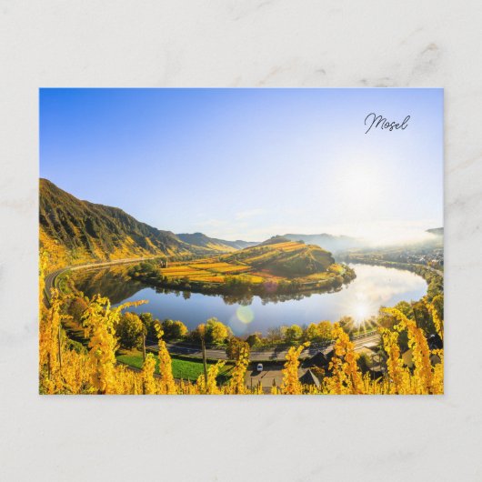 Postkarte Mosel bei Bremm im Sonnenaufgang Briefkaart (Voorkant)