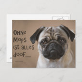 Postkarte "Ohne Mops ist alles doof" Briefkaart (Voorkant / Achterkant)