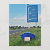 Postkarte - per Anhalter unterwegs Briefkaart (Voorkant)