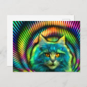 Postkarte "PsyCat" Briefkaart (Voorkant / Achterkant)