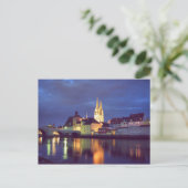 Postkarte Regensburg in der Nacht Briefkaart (Staand voorkant)