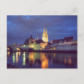 Postkarte Regensburg in der Nacht Briefkaart (Voorkant)