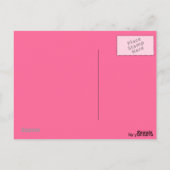 Postkarte - Rosa Blumen Briefkaart (Achterkant)