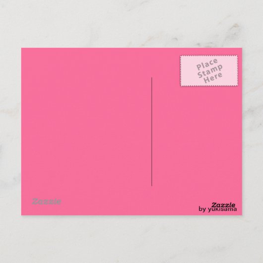 Postkarte - Rosa Blumen Briefkaart (Achterkant)