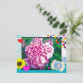 Postkarte Rose und mehr Briefkaart (Staand voorkant)