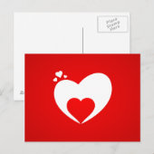 Postkarte rot Herz Briefkaart (Voorkant / Achterkant)
