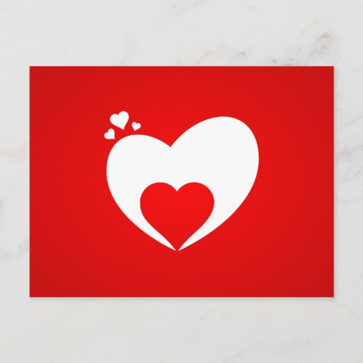 Postkarte rot Herz Briefkaart (Voorkant)
