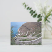Postkarte Santorini Fira Treppe zum Hafen Briefkaart (Staand voorkant)