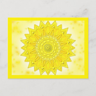 Postkarte Seraphina Mandalas gelb Briefkaart