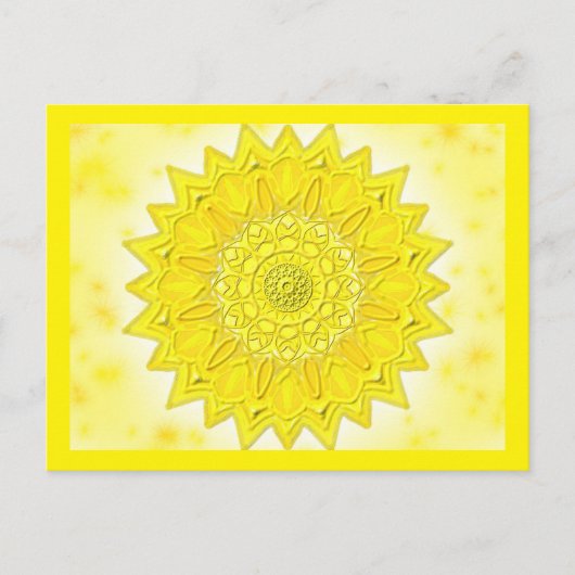 Postkarte Seraphina Mandalas gelb Briefkaart (Voorkant)