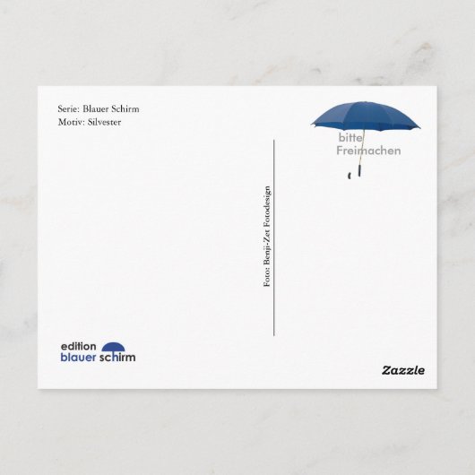 Postkarte - Silvester Briefkaart (Achterkant)