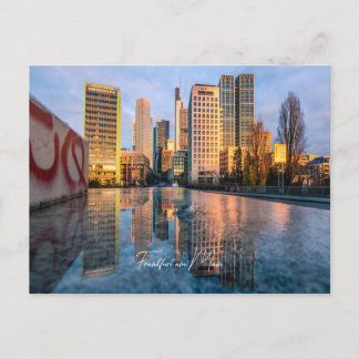 Postkarte Skyline Frankfurt am Main Briefkaart