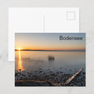 Postkarte Sonnenaufgang Bodensee ruhig Briefkaart