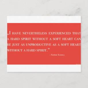 Postkarte - Sophie Scholl - Zitat - White Rose Briefkaart