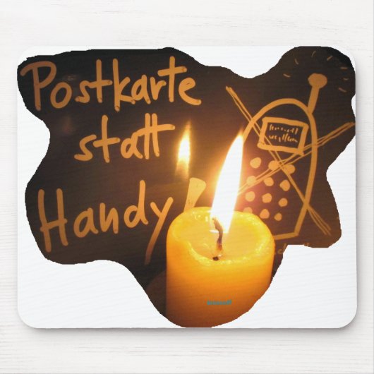 Postkarte statt Handy. -Muismat Muismat (Voorkant)