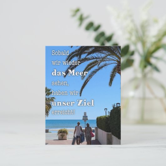 Postkarte „Unser Ziel: das Meer“ Briefkaart (Staand voorkant)